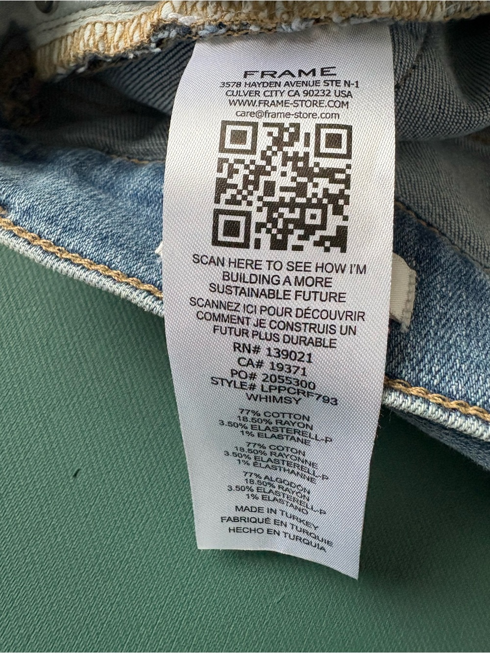 FRAME Le Palazzo High-Rise Cropped Jeans - NWT sz 30 - Picture 9 of 9